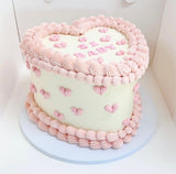 Vintage Piped Cake (mini hearts)